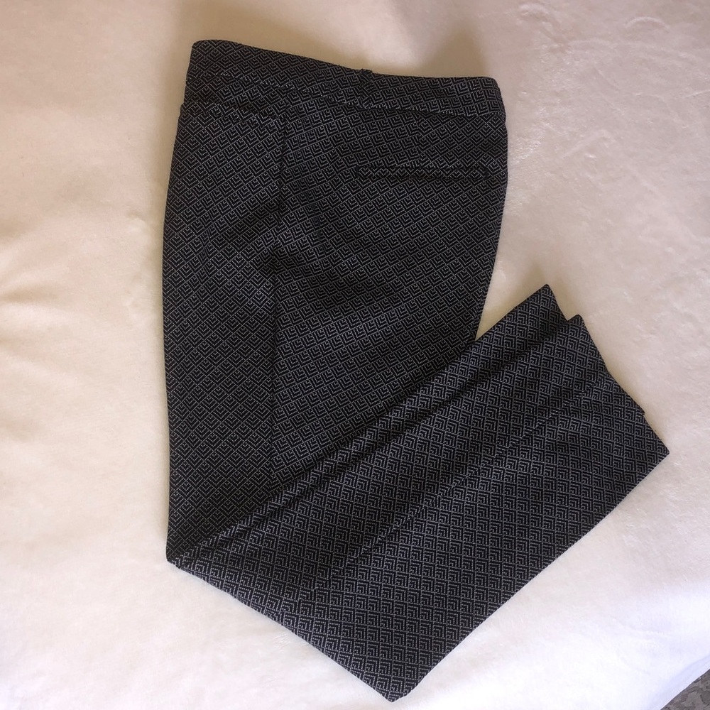 Banana Republic Black Geometric Straight Leg Pants